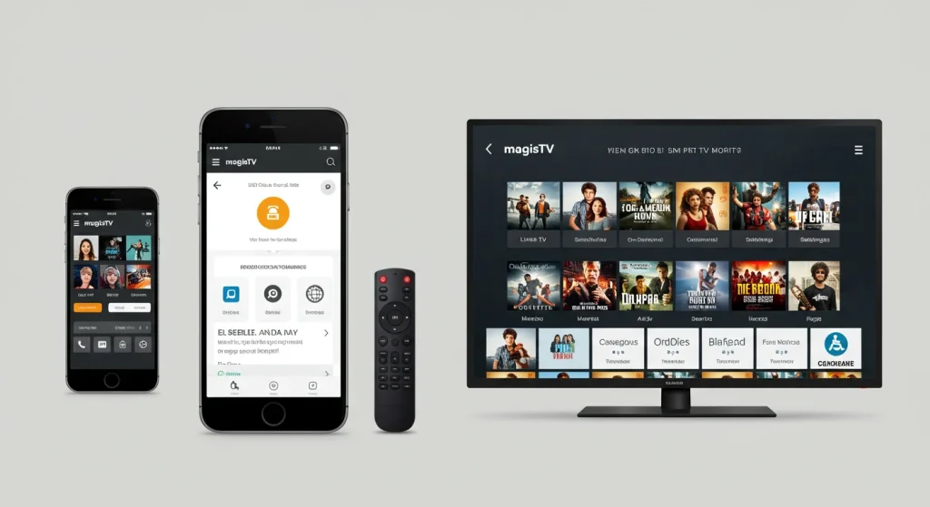 Interfaz de usuario de MagisTV en diferentes dispositivos